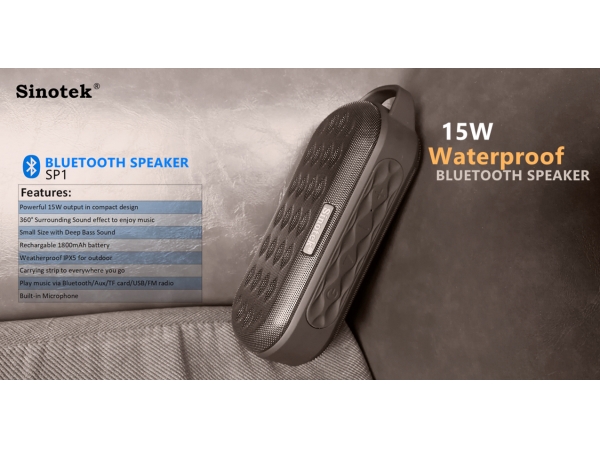15Watts Portable Bluetooth speaker SP1 released-SHENZHEN SINOTEK TECHNOLOGY CO., LTD.